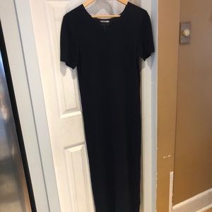 Talbots 2 piece NavyBlue Knit Dress with Cardigan